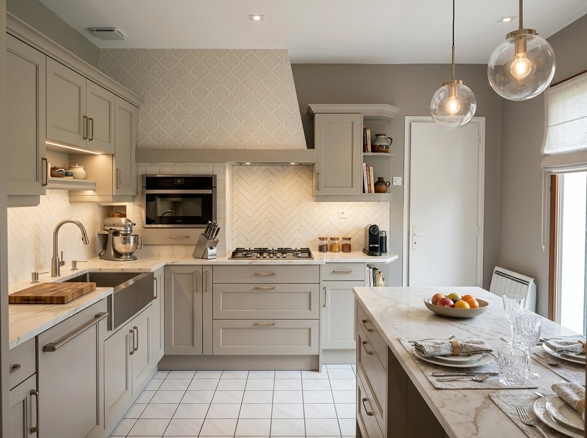 Interior design in Transitional style — Kitchen by GenRoom AI