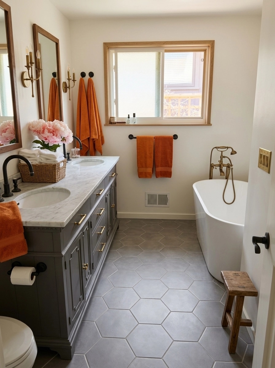 Modern Farmhouse Bathroom design — interior photo by GenRoom AI