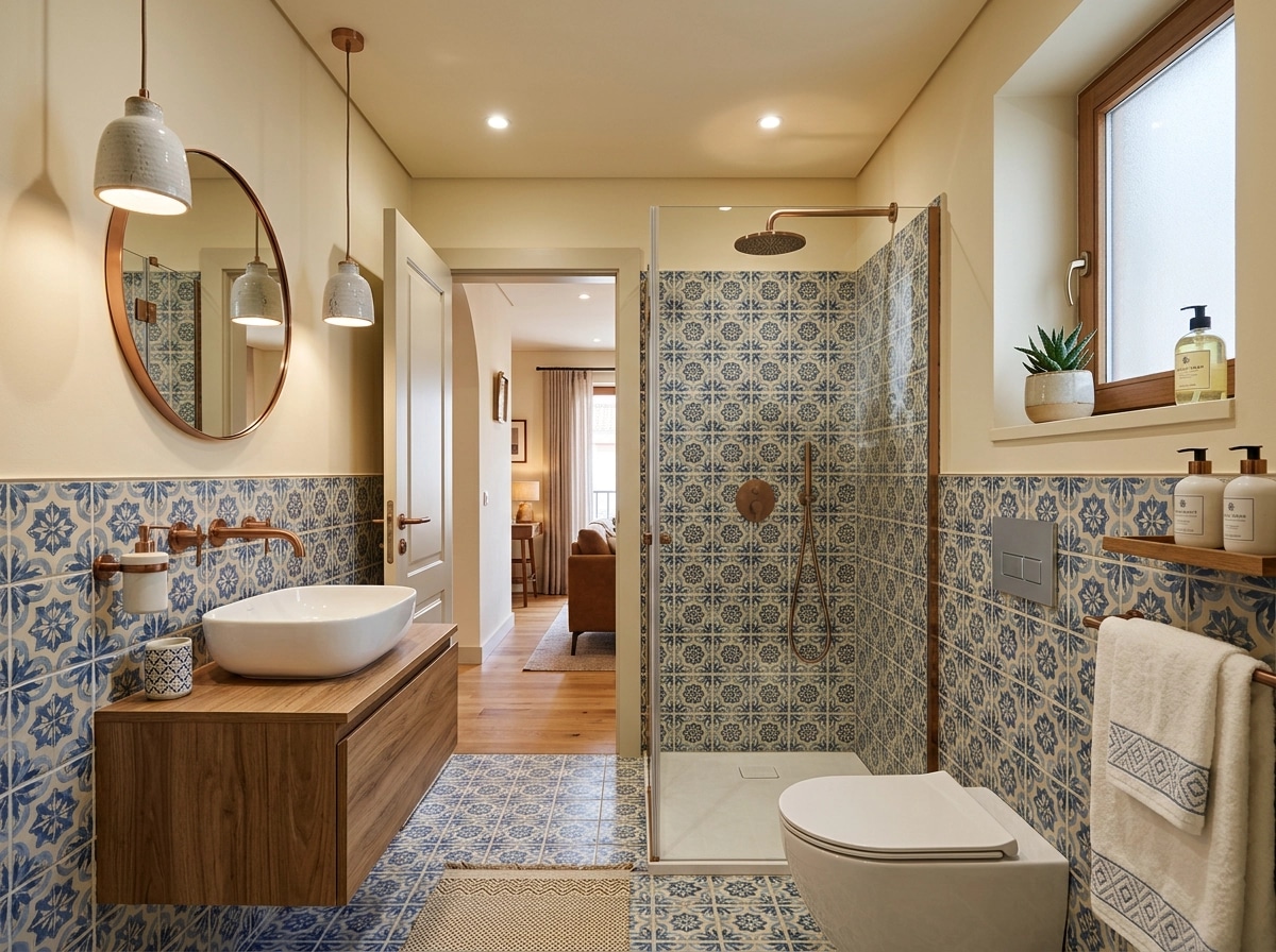 Interior design in Portuguese Modern style — Bathroom by GenRoom AI