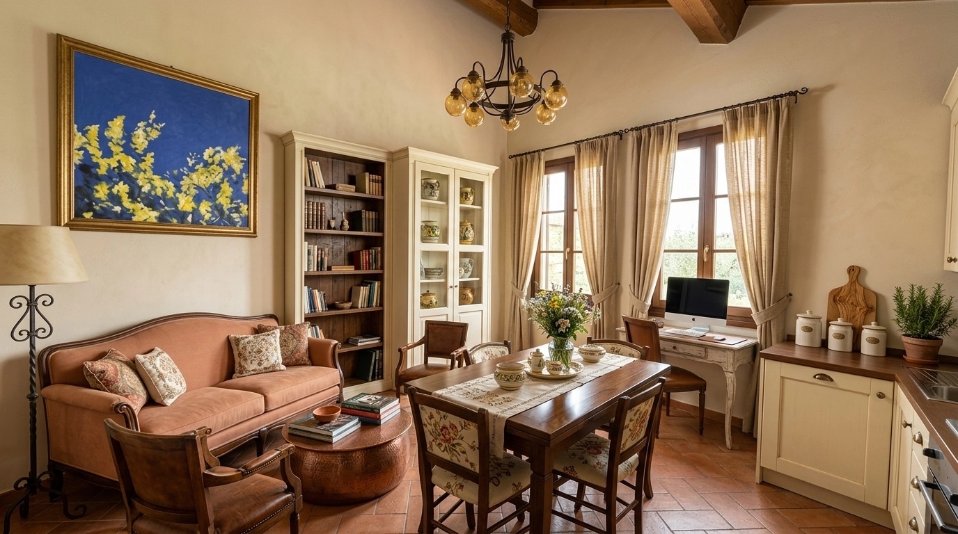 Tuscan Living Room design — interior photo by GenRoom AI