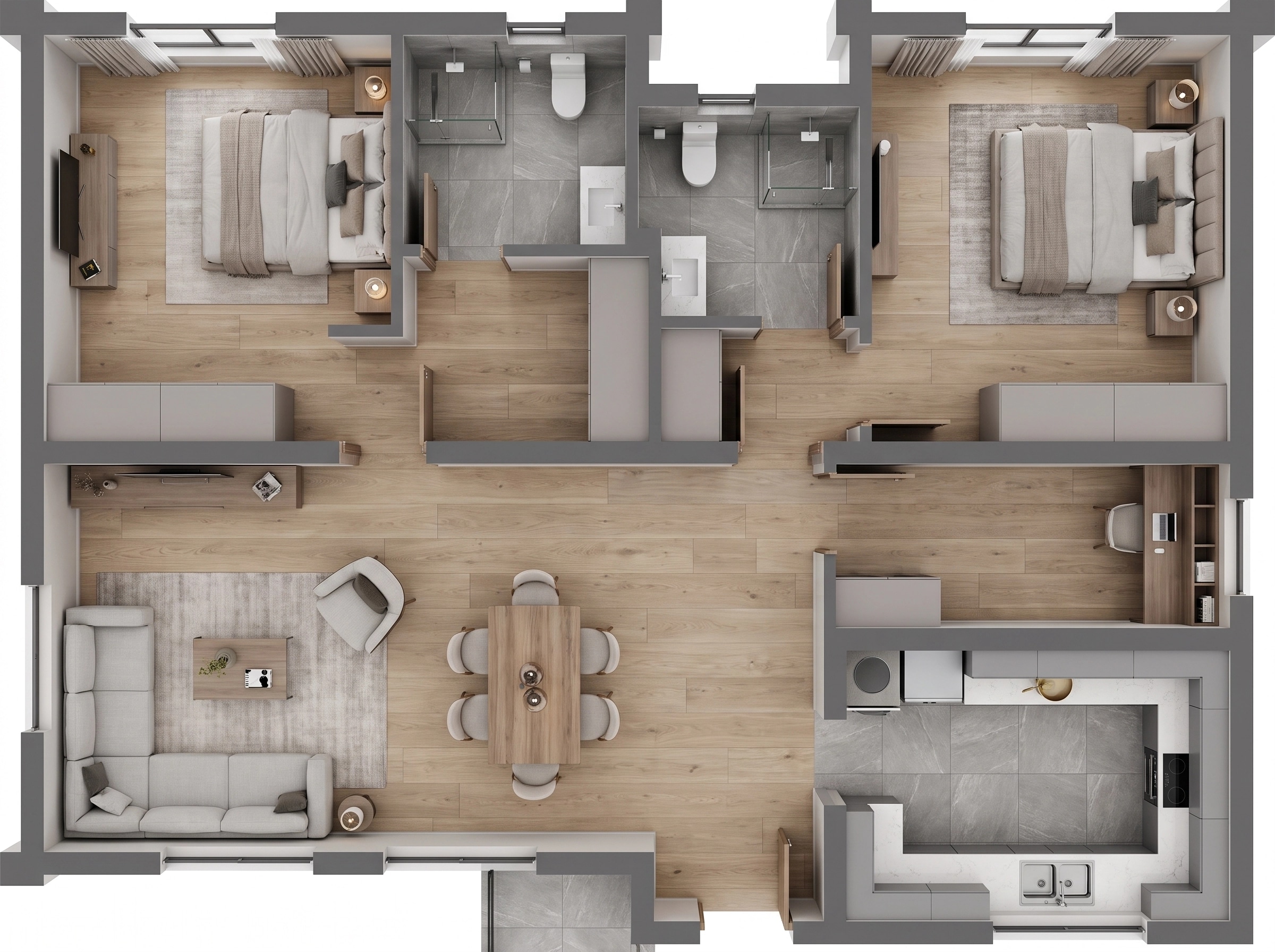 Interior design in Contemporary style — Living Room by GenRoom AI