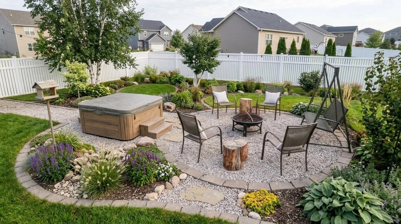 Landscape design in Eco Natural Garden style — Yard by GenRoom AI