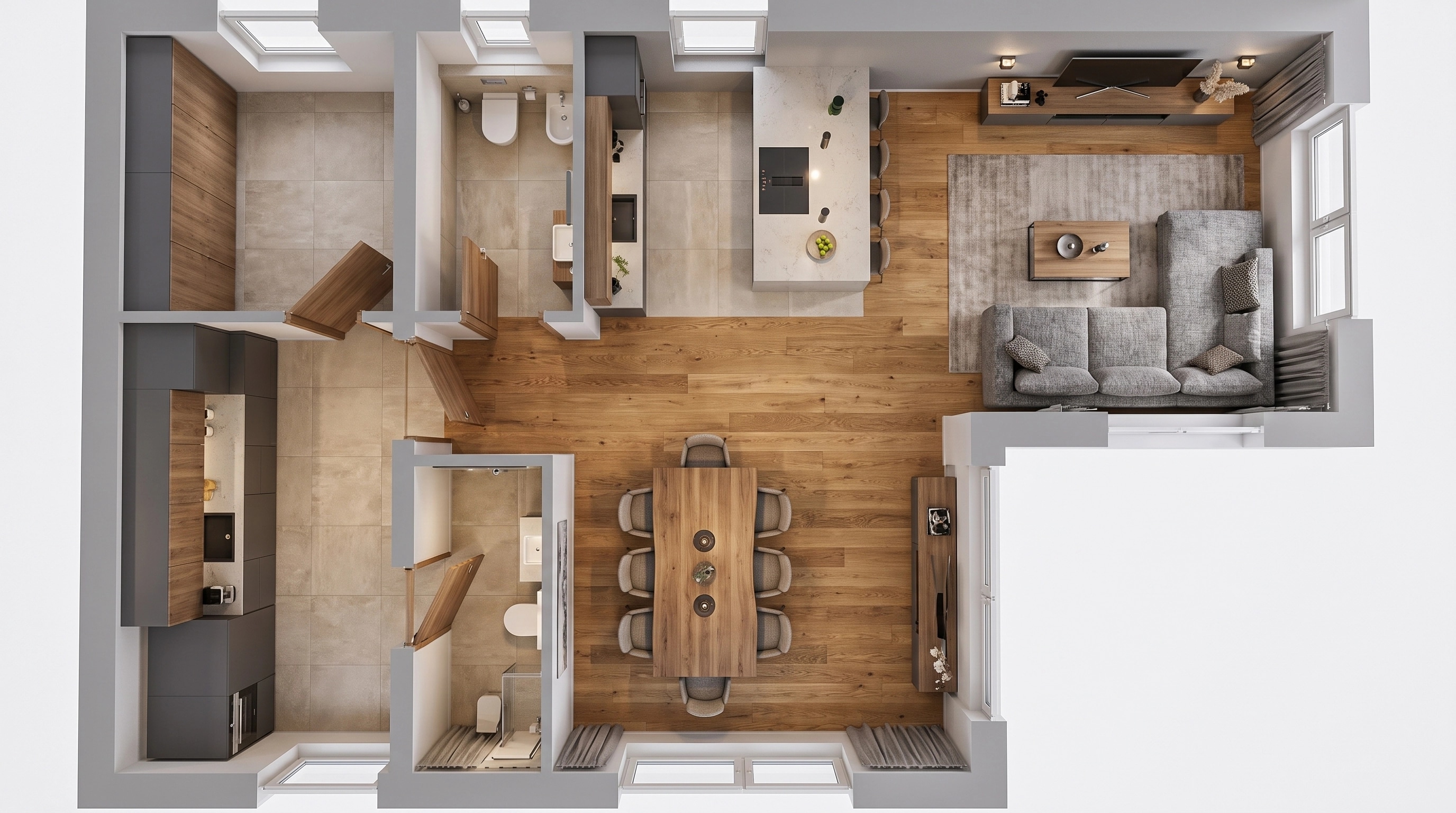 Interior design in Contemporary style — Living Room by GenRoom AI