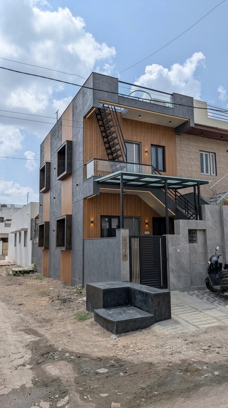Contemporary Facade Facade design — facade photo by GenRoom AI