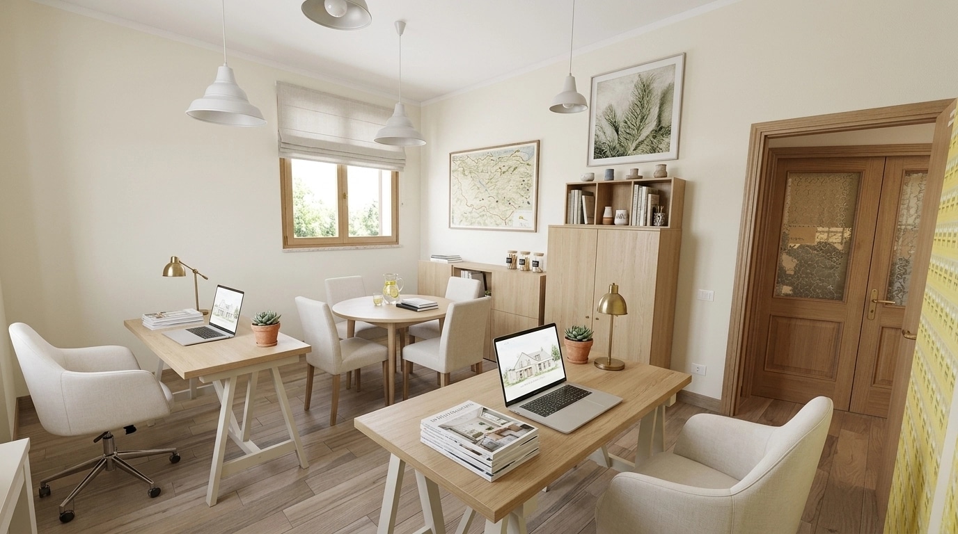 Interior design in Modern Farmhouse style — Office by GenRoom AI