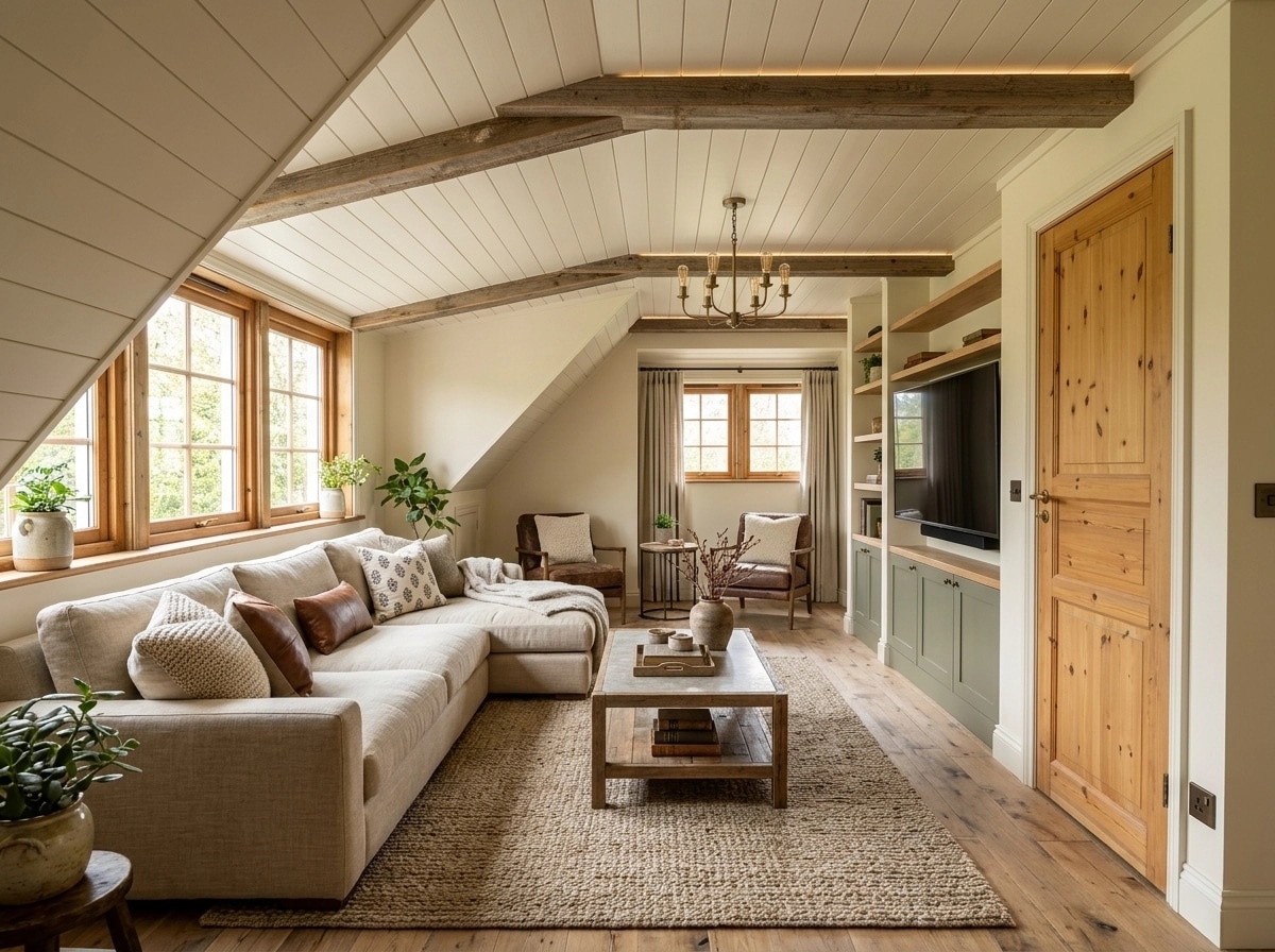 Interior design in Modern Farmhouse style — attic by GenRoom AI
