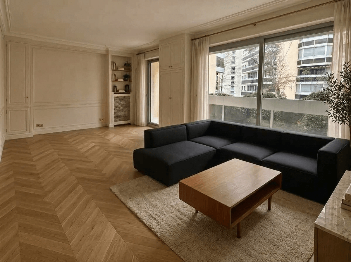 Interior design in French Parisian style — studio by GenRoom AI
