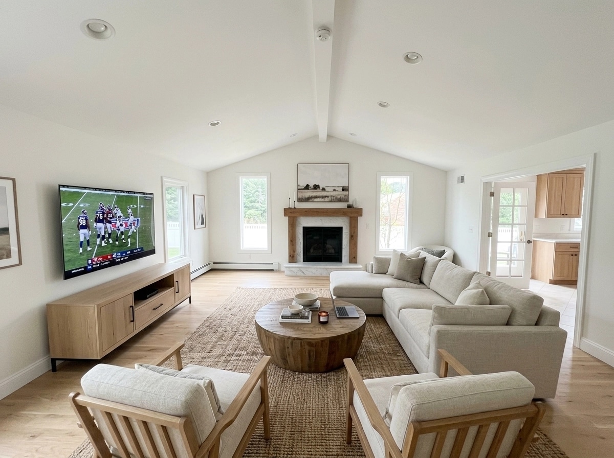 Modern Farmhouse Living Room design — interior photo by GenRoom AI