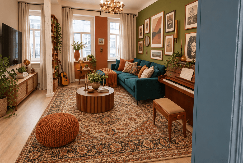 Design de interiores em estilo Eclectic — Sala de Estar por GenRoom AI