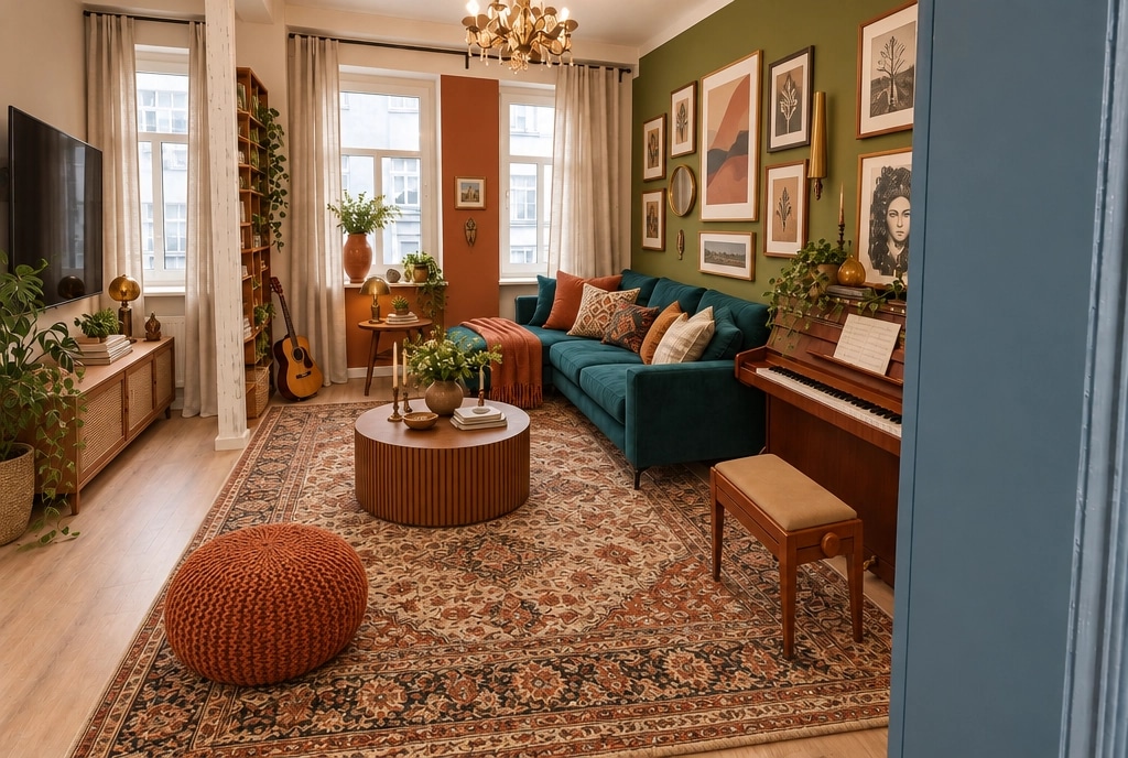 Interior design in Eclectic style — Living Room by GenRoom AI