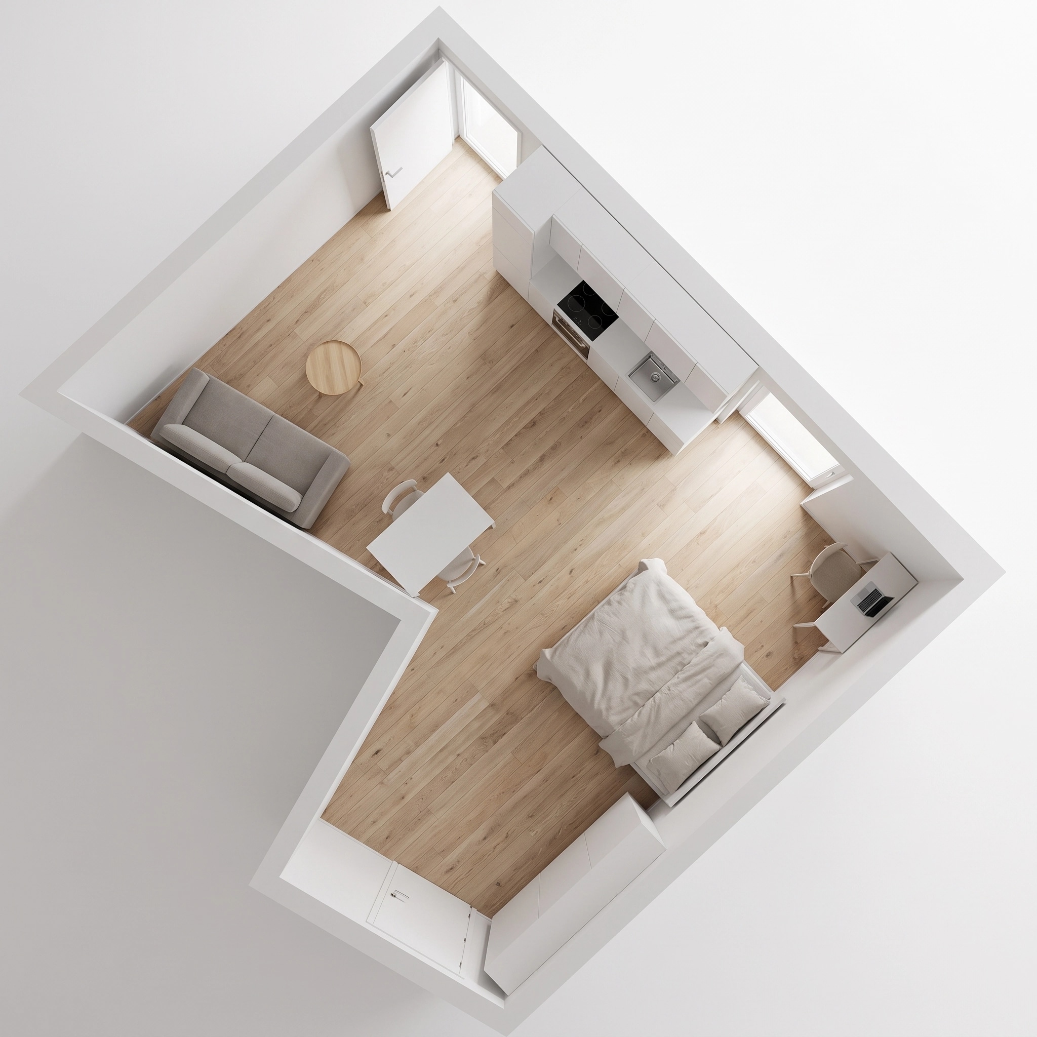 Minimalism Living Room design — interior photo by GenRoom AI