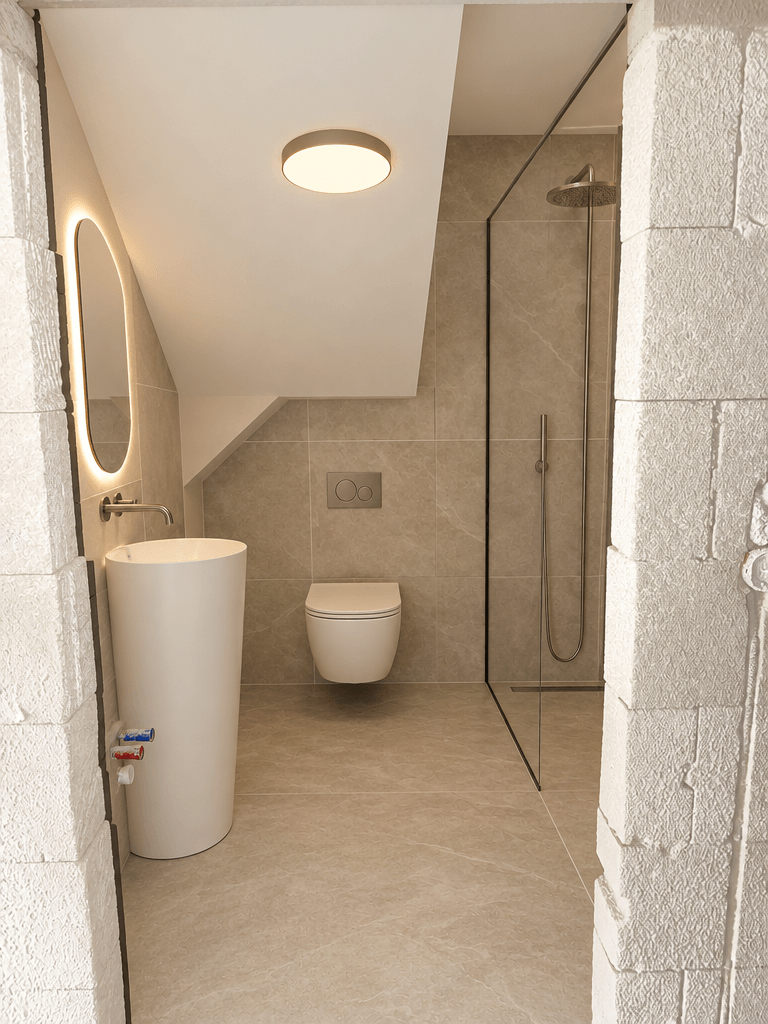 Bathroom interior in Contemporary style — photo by GenRoom AI