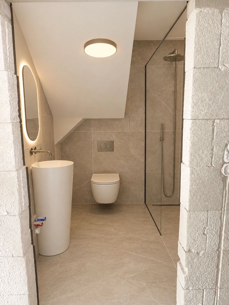 Contemporary Bathroom design — interior photo by GenRoom AI