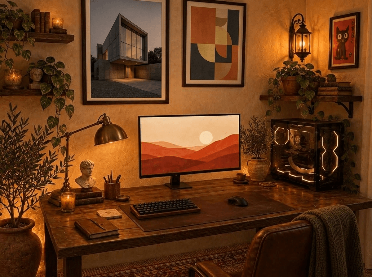 Interior design in Tuscan style — Office by GenRoom AI