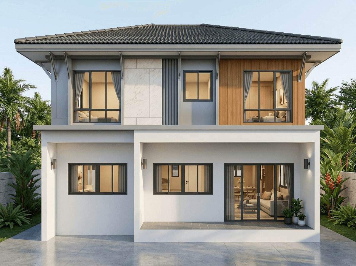 Contemporary Facade Facade design — facade photo by GenRoom AI
