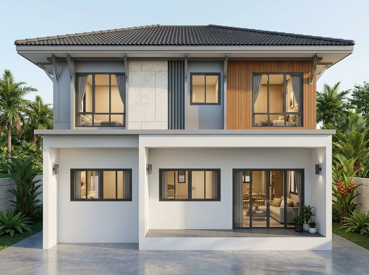 Facade design in Contemporary Facade style — Facade by GenRoom AI
