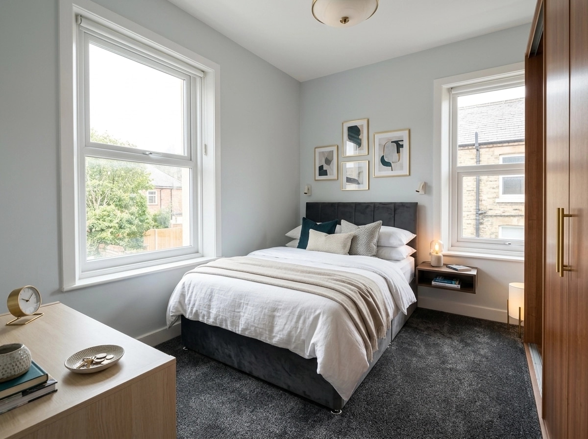 Transitional Bedroom design — interior photo by GenRoom AI