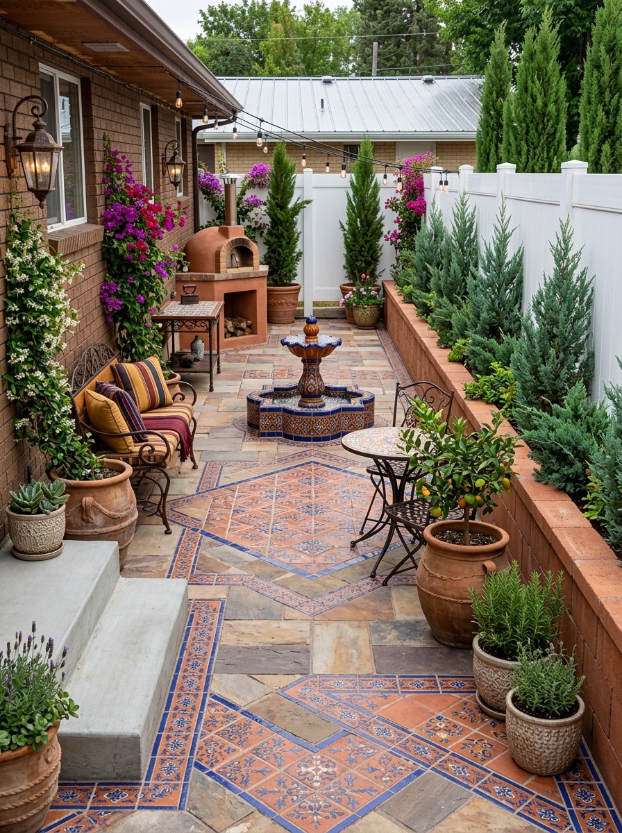 Landscape design in Spanish Courtyard style — Yard by GenRoom AI