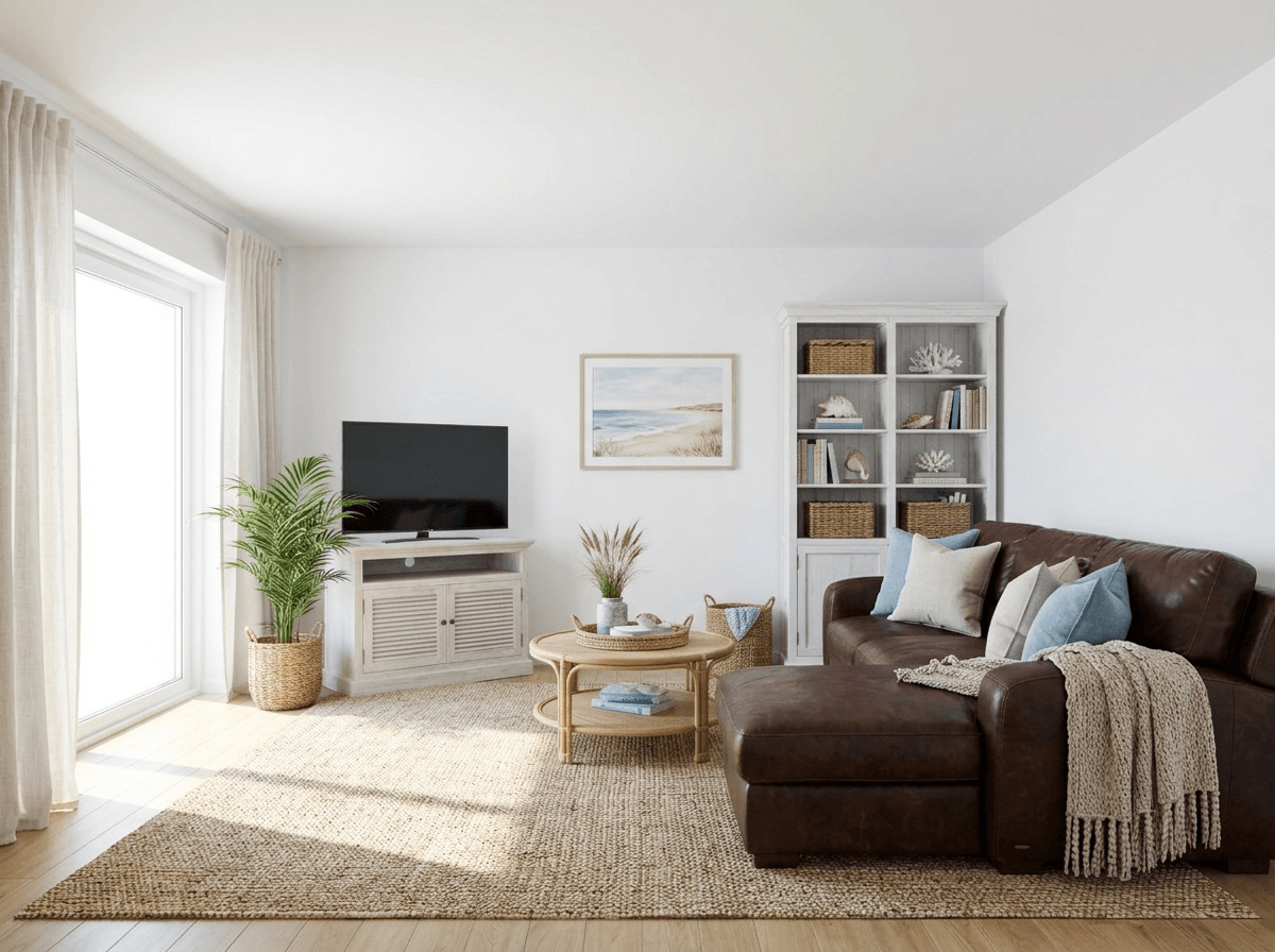 Design interior în stil Coastal / Hamptons — Living de GenRoom AI
