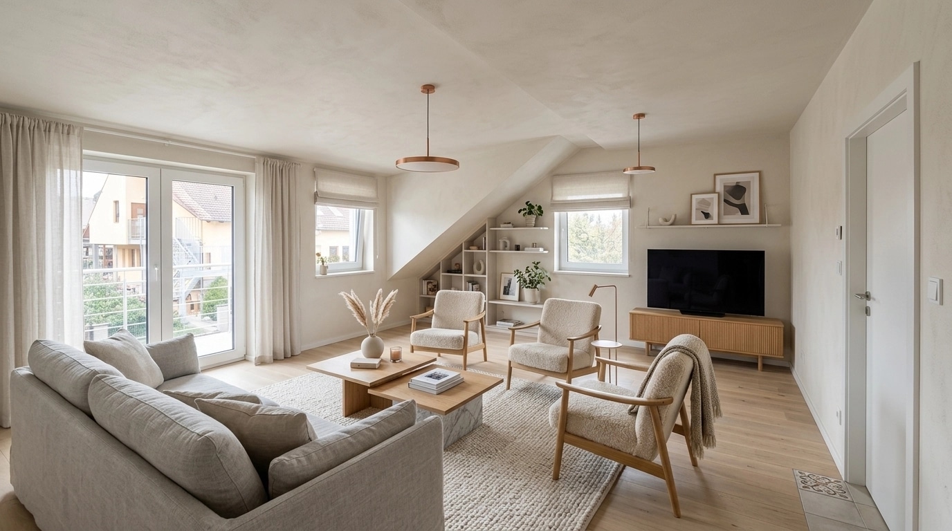 Interior design in Scandinavian style — Living Room by GenRoom AI