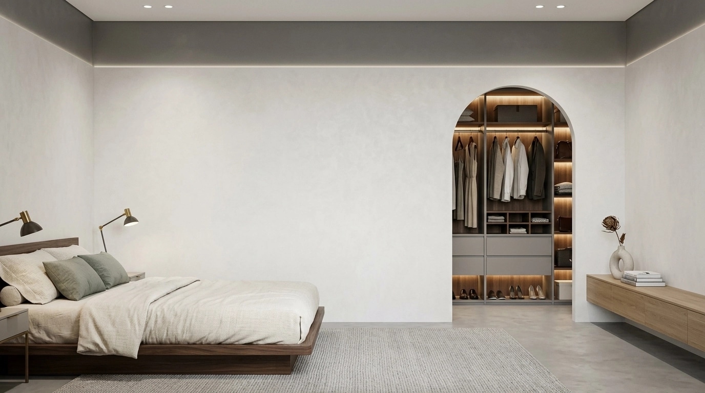 Minimalism Bedroom design — interior photo by GenRoom AI
