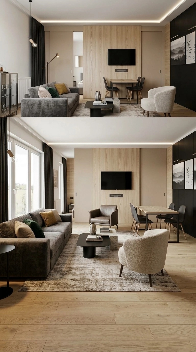 Interior design in Contemporary style — Living Room by GenRoom AI