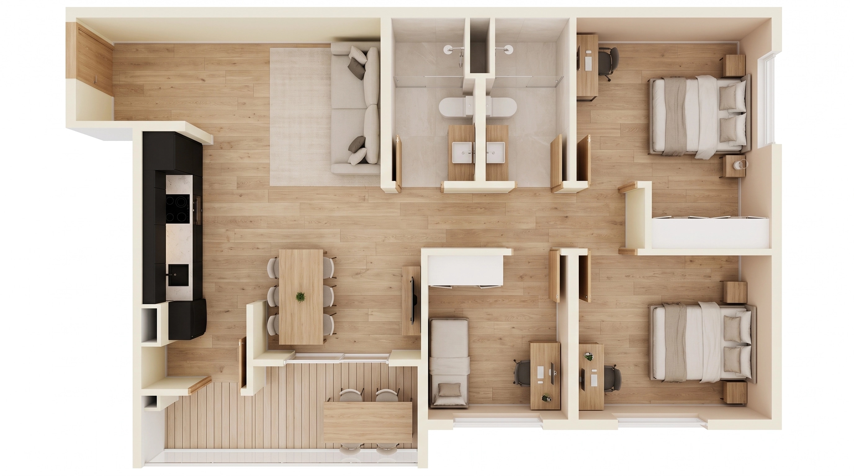 Interior design in Contemporary style — Living Room by GenRoom AI