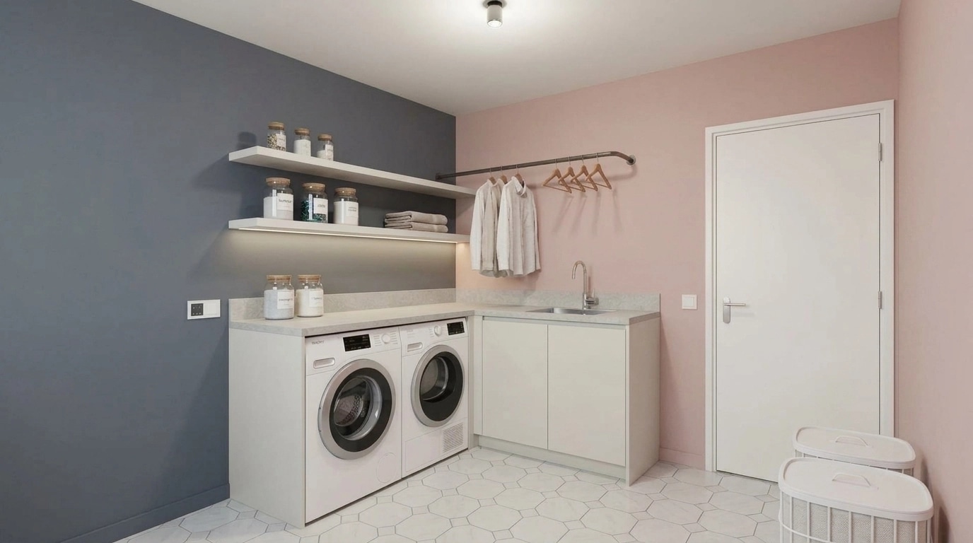 Interior design in Minimalism style — laundry by GenRoom AI