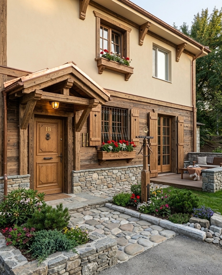Facade design in Chalet Facade style — photo by GenRoom AI