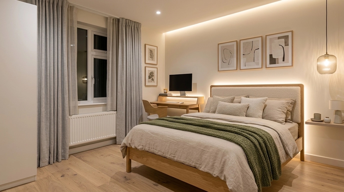 Interior design in Scandinavian style — Bedroom by GenRoom AI