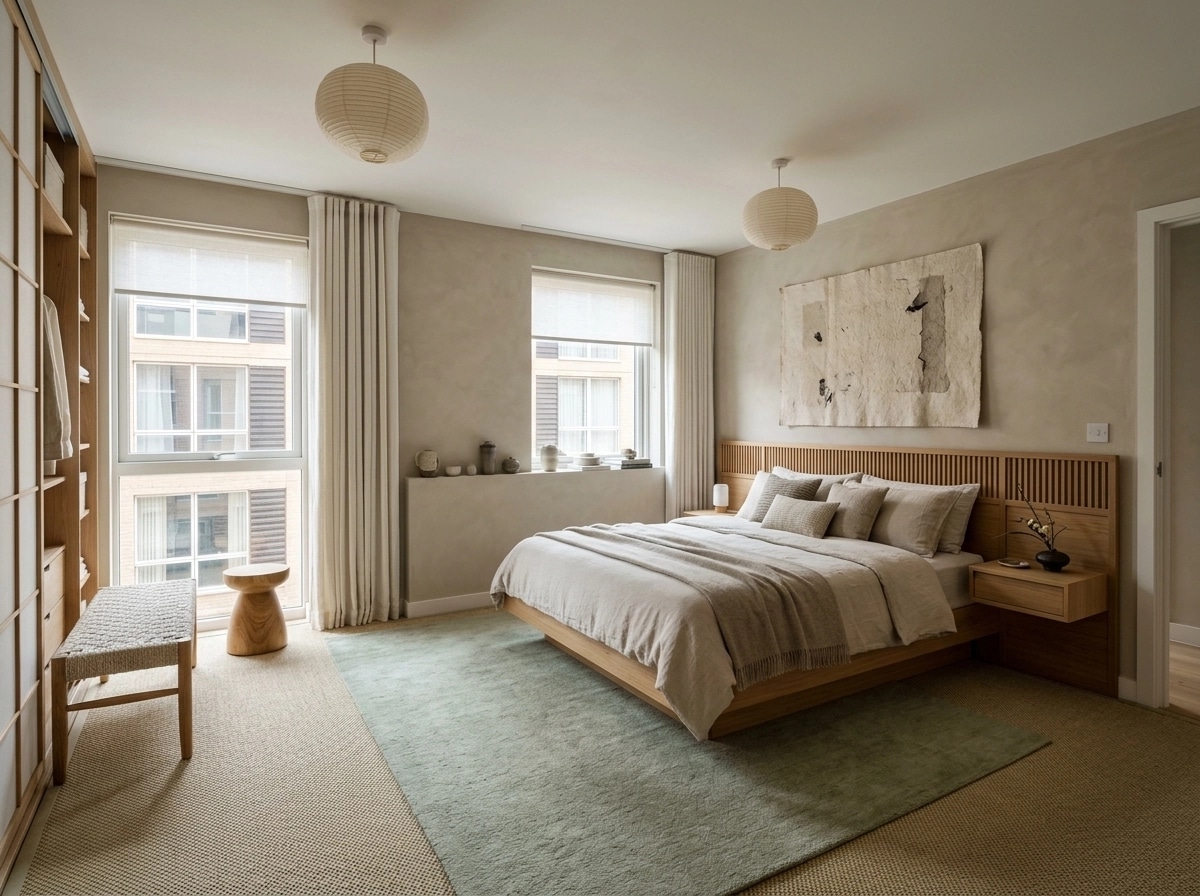 Japandi Chambre design — interior photo by GenRoom AI