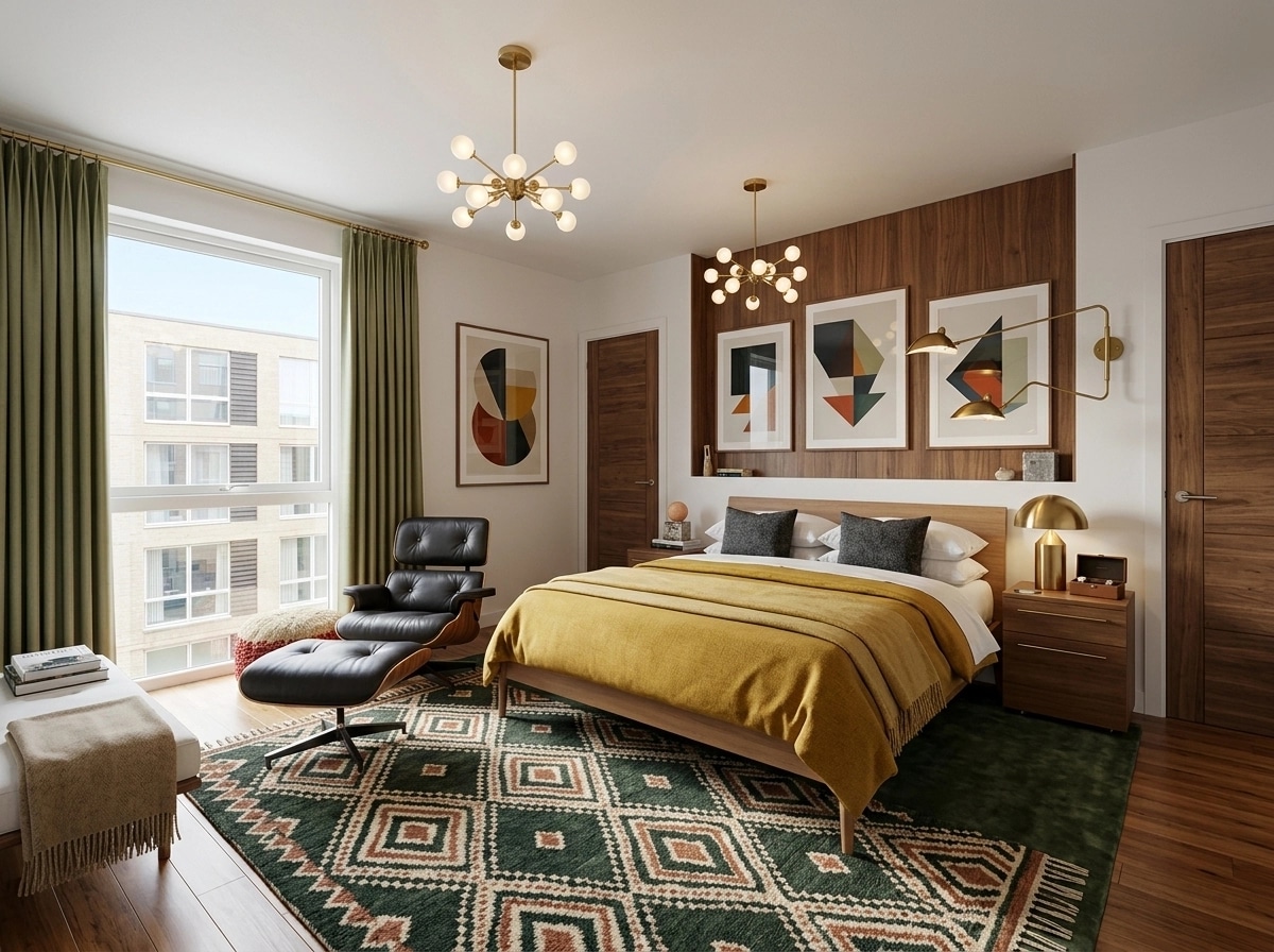 Mid-Century Modern Quarto design — interior photo by GenRoom AI