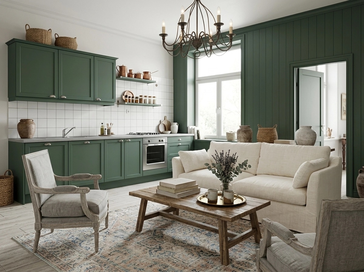 Modern Farmhouse Living Room design — interior photo by GenRoom AI