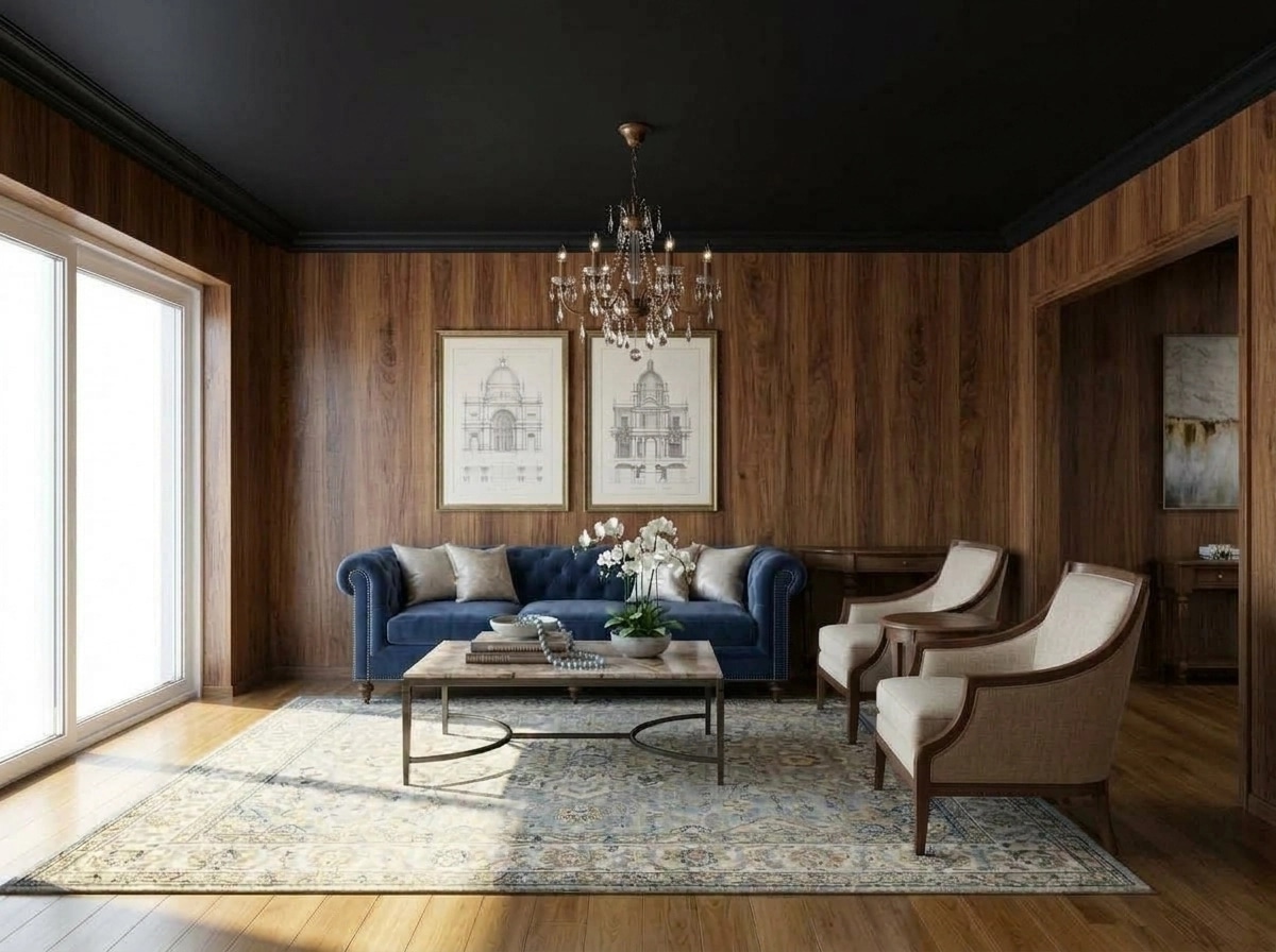 Transitional Living Room design — interior photo by GenRoom AI