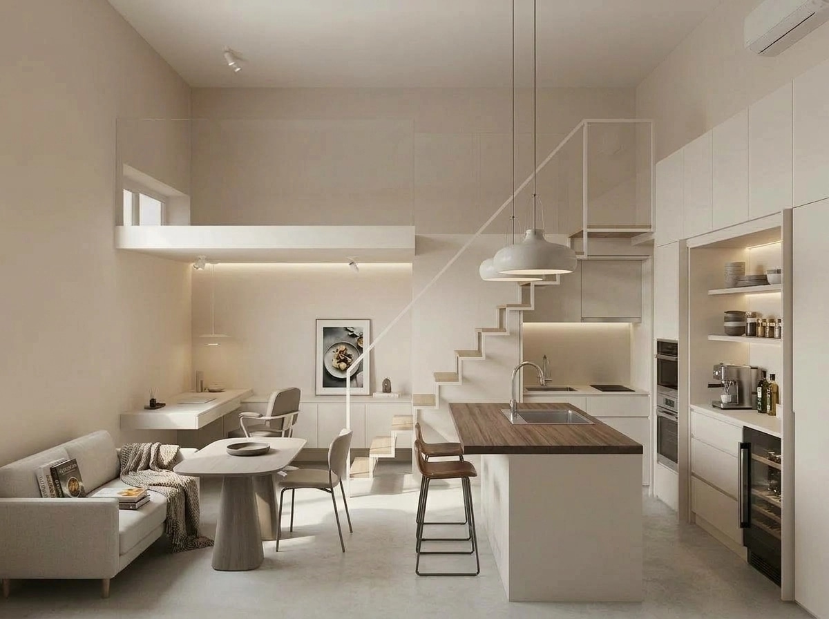 Minimalism Kitchen design — interior photo by GenRoom AI