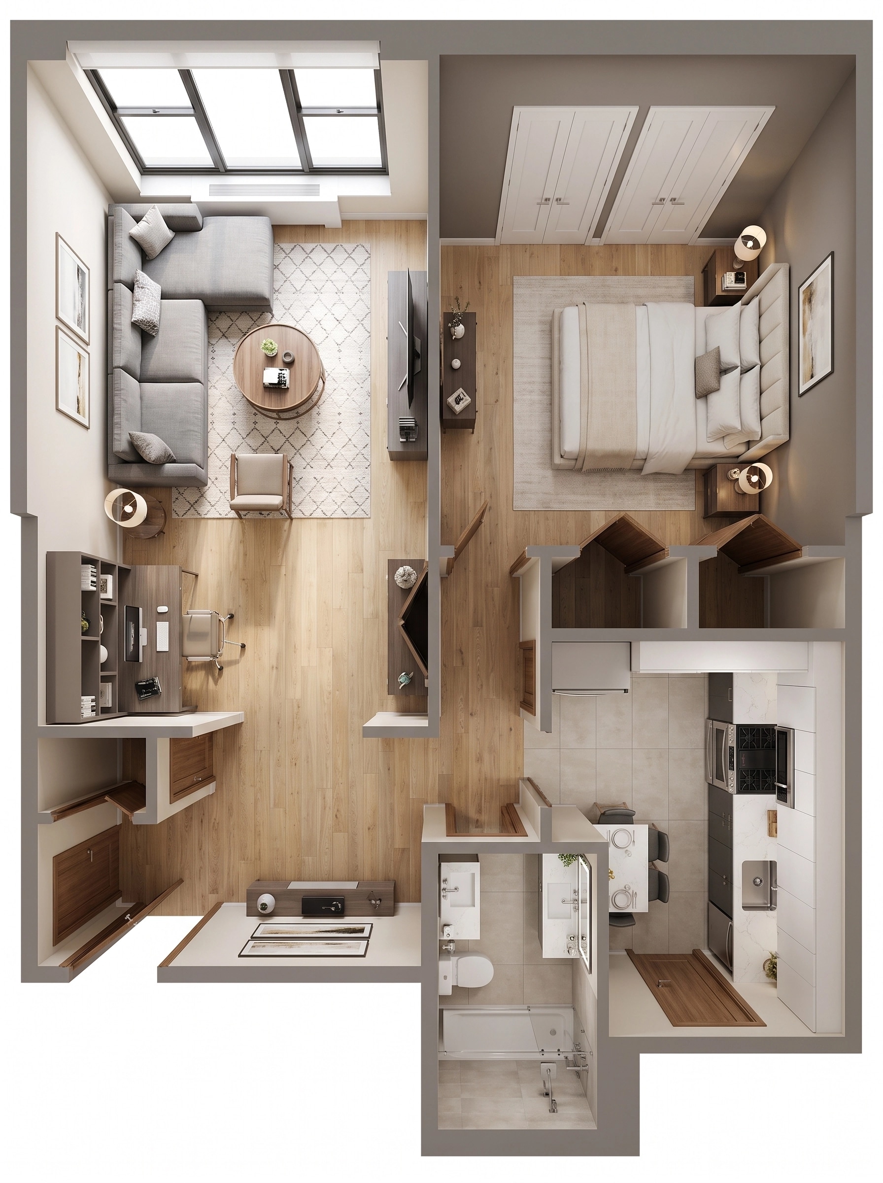 Interior design in Contemporary style — Living Room by GenRoom AI