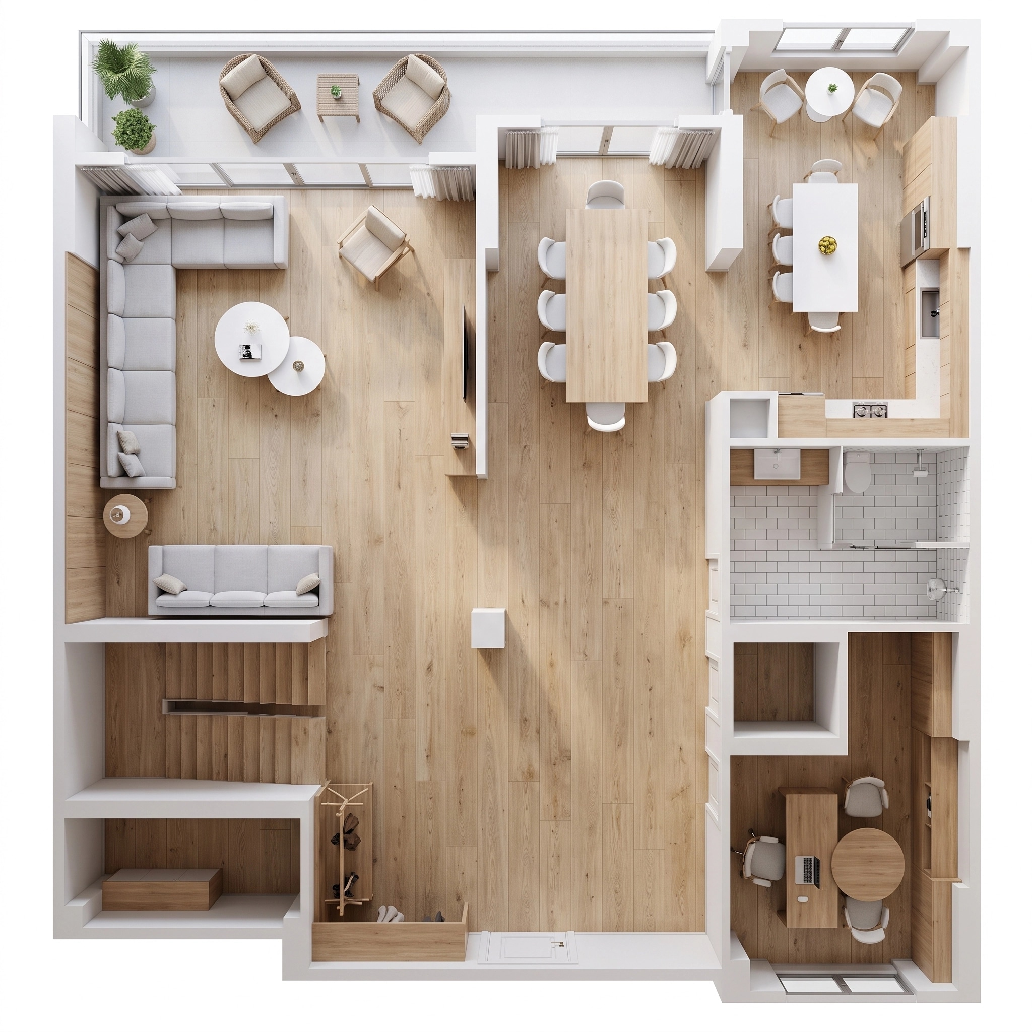 Scandinavian Living Room design — interior photo by GenRoom AI