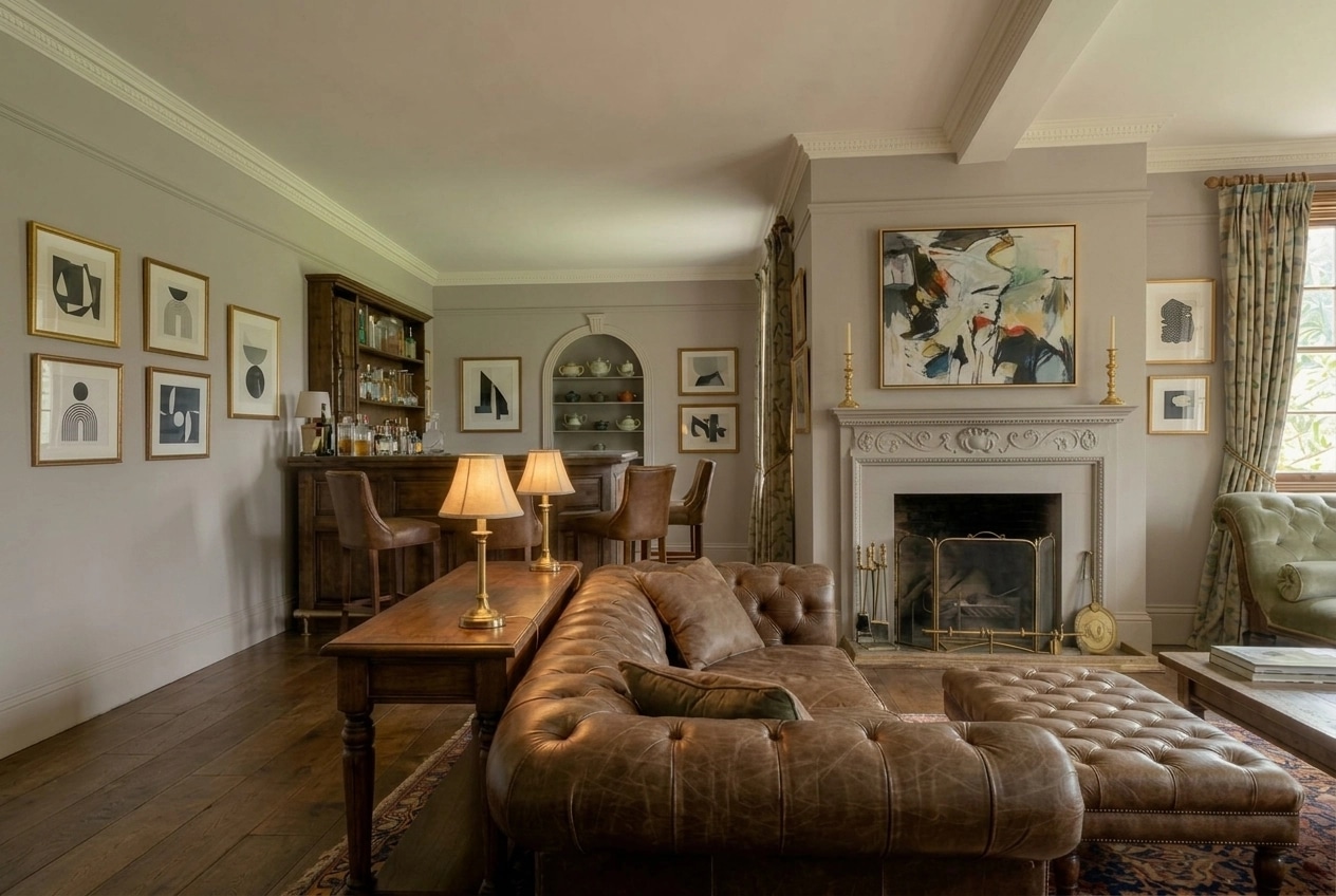 Interior design in British style — Living Room by GenRoom AI