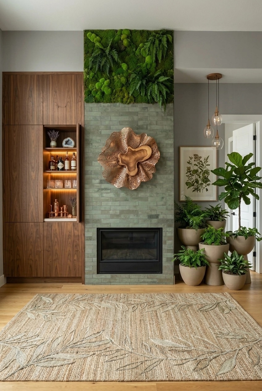 Interior design in Biophilic style — Living Room by GenRoom AI