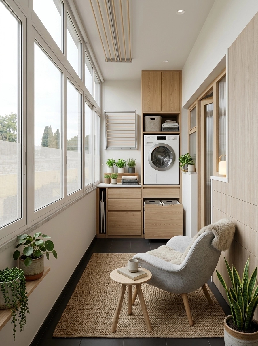 Interior design in Scandinavian style — balcony by GenRoom AI