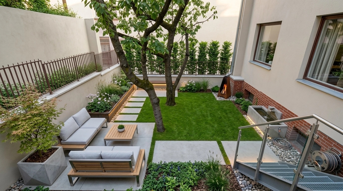 Landscape design in Contemporary Yard style — Yard by GenRoom AI