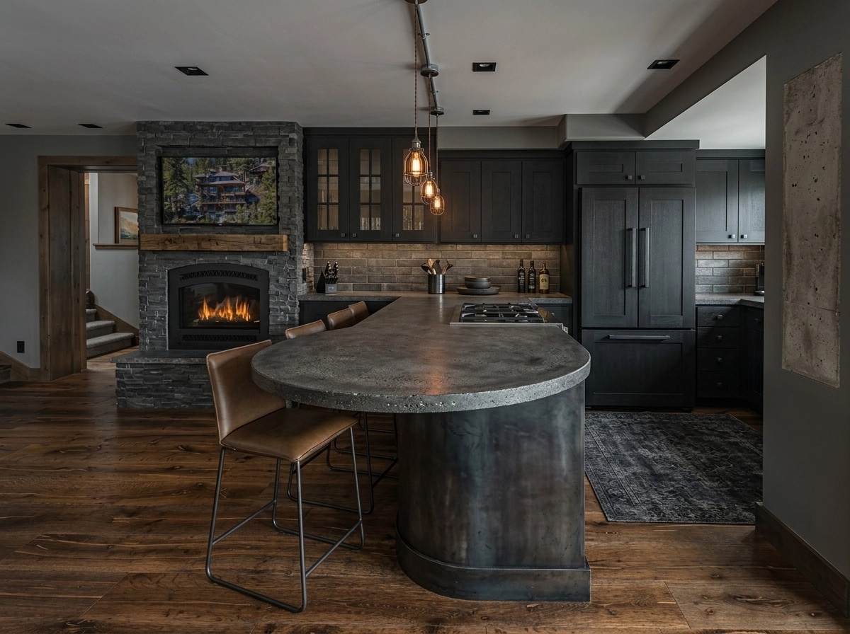 Loft / Industrial Kitchen design — interior photo by GenRoom AI