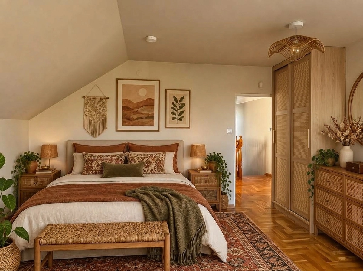 Interior design in Bohemian style — Bedroom by GenRoom AI