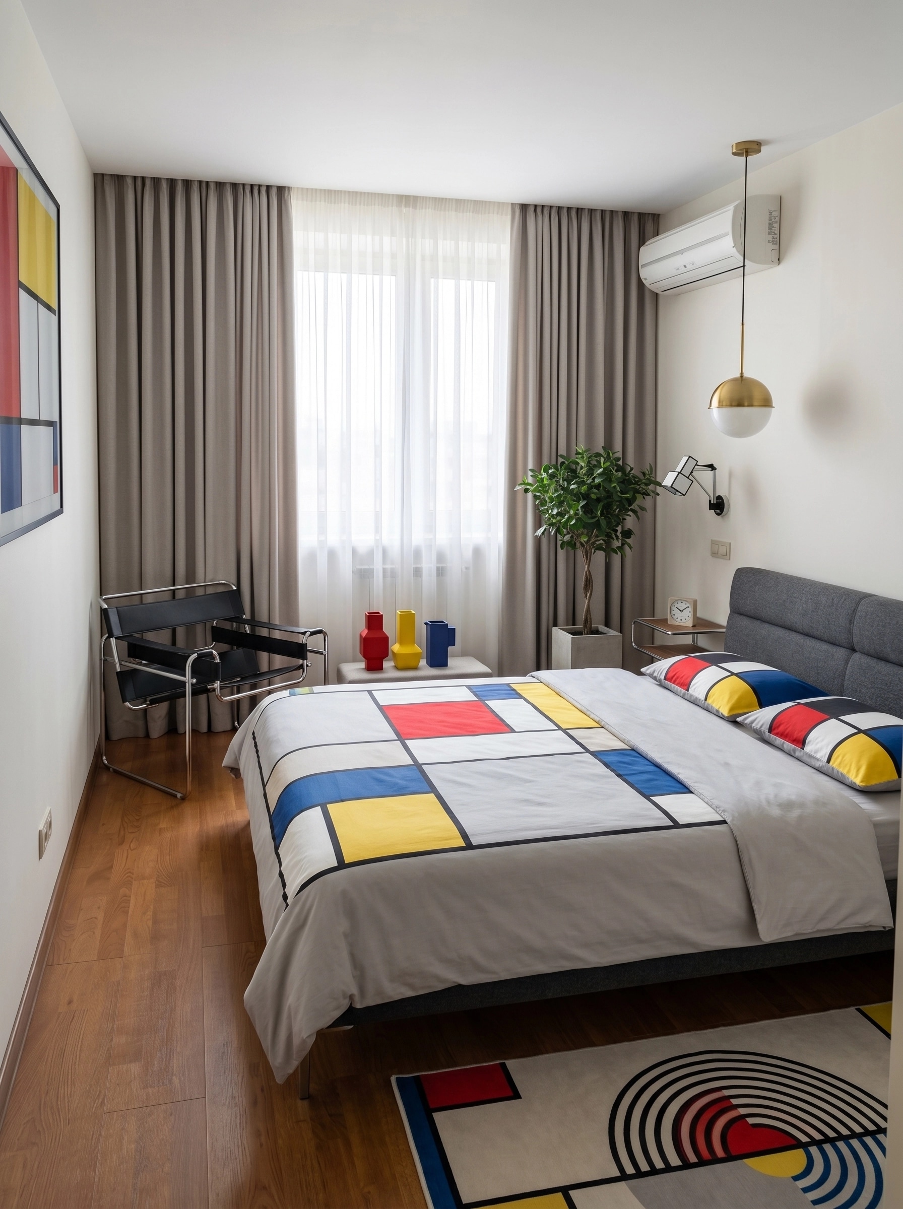 Design d'intérieur en style Bauhaus — Salon par GenRoom AI