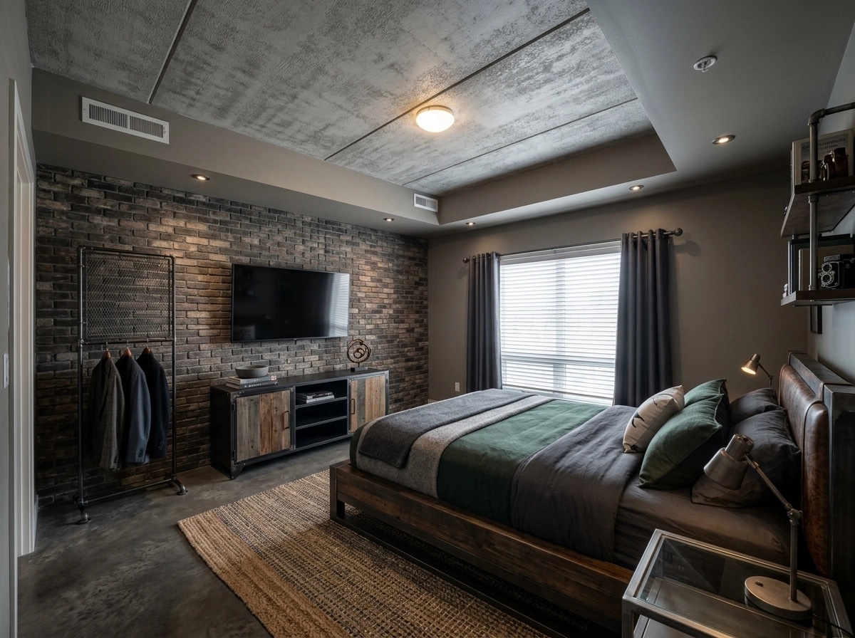 Interior design in Loft / Industrial style — Bedroom by GenRoom AI