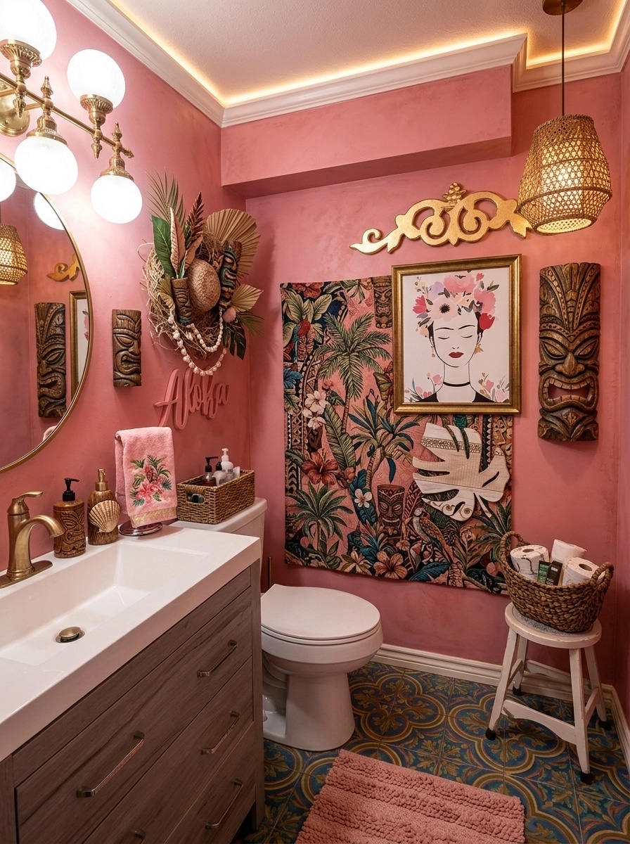 Maximalist Bathroom design — interior photo by GenRoom AI