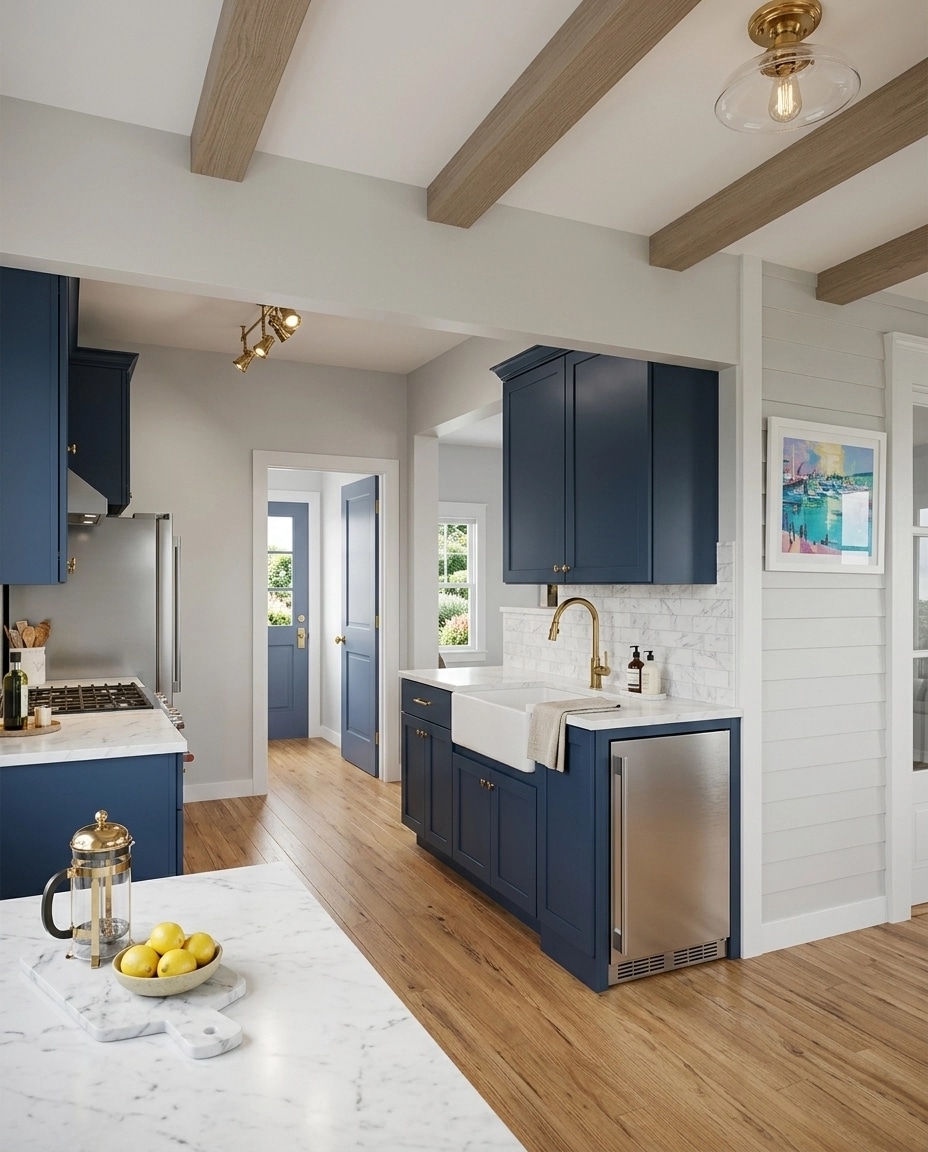 Interior design in Coastal / Hamptons style — Kitchen by GenRoom AI