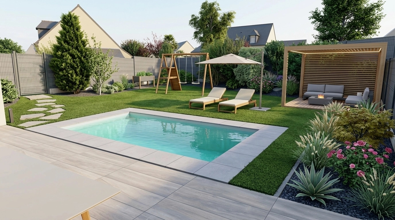 Landscape design in Contemporary Yard style — Yard by GenRoom AI