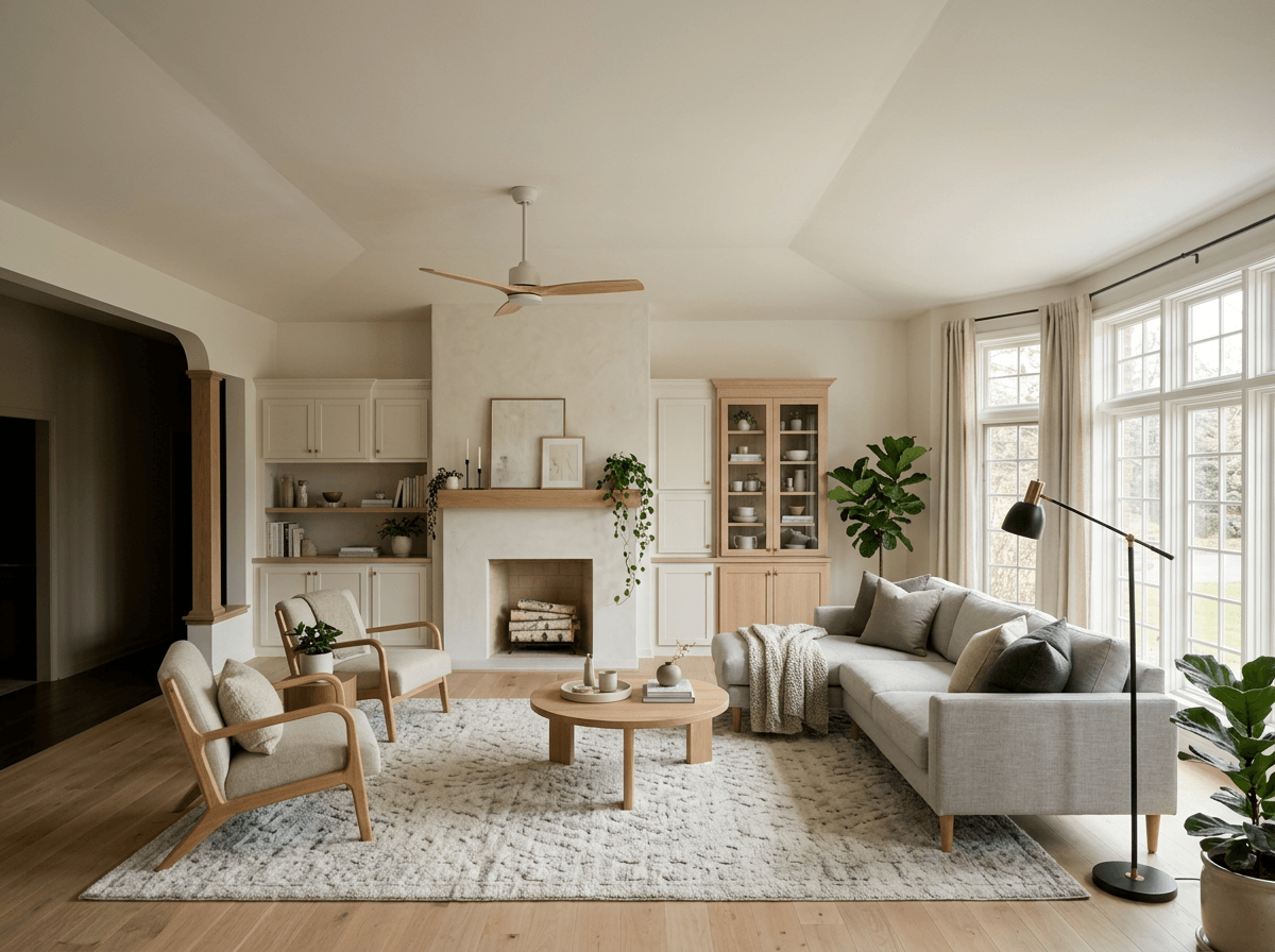 Interior design in Scandinavian style — Living Room by GenRoom AI