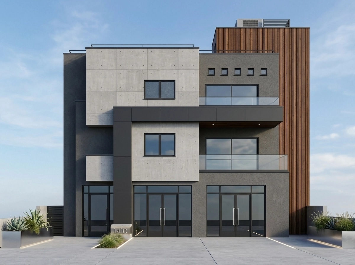 Contemporary Facade Fasad design — facade photo by GenRoom AI